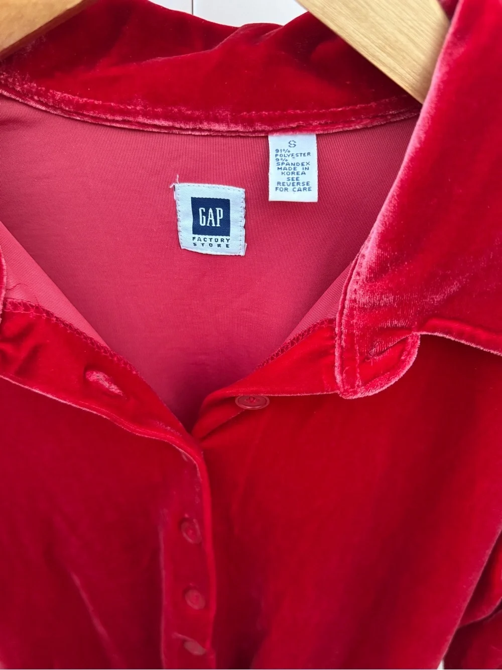 GAP velvet blouse